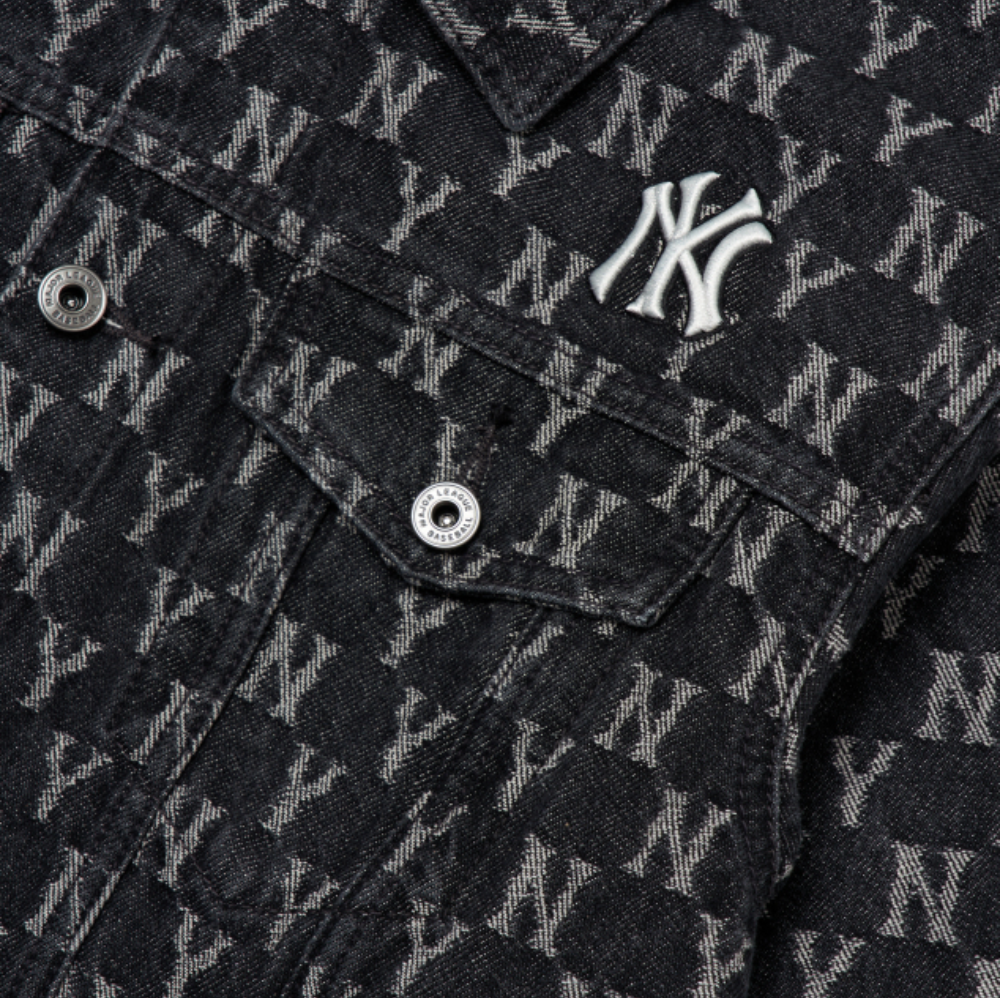 MLB Áo khoác denim nữ phom croptop Back Logo #42 MLB Áo khoác denim nữ phom croptop Back Logo