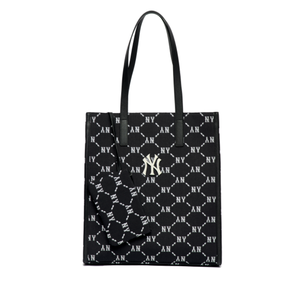 ☆MLB Korea☆ Diamond Monogram Jacquard Piping Man to Man NY Túi - MLB Korea - MONOGRAM DIAMOND JACQUARD SHOPPER BAG NEW