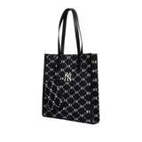 ★MLB Korea★ Classic Monogram Jacquard Shopper Bag NY Black Classic MONOGRAM Jacquard Hobo Bag NEW YORK YANKEES - MLB KOREA