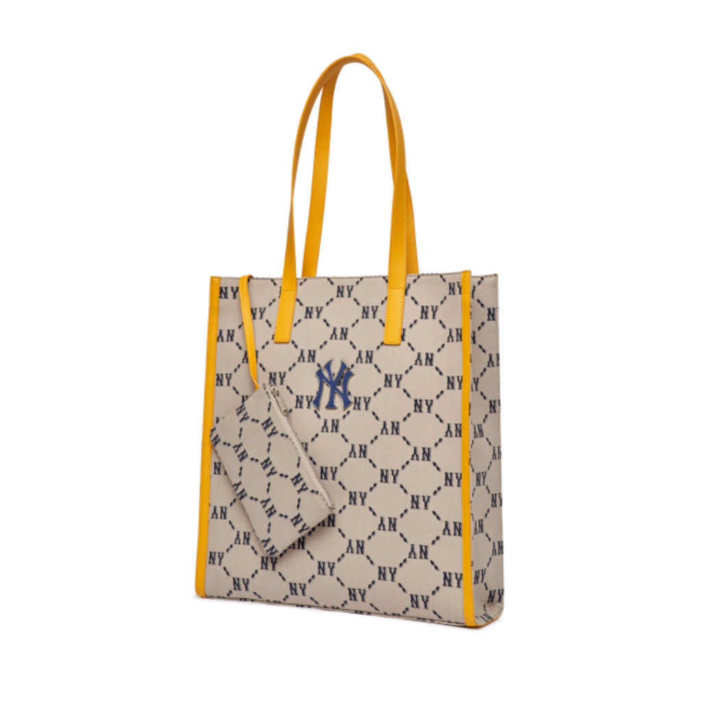  Túi MLB Korea - MONOGRAM DIAMOND JACQUARD TOTE BAG NEW YORK YANKEES - 3AORM012N-50BGS 