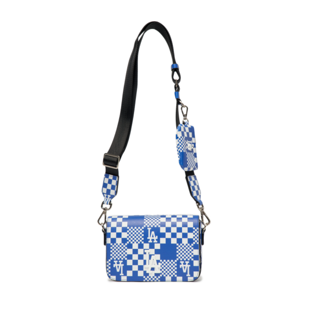  Túi MLB Korea - CHECKERBOARD MINI CROSS BAG LA DODGERS - 3ACRS042N-07BLD 