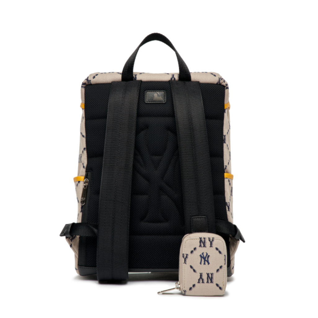  Balo MLB Korea - MONOGRAM DIAMOND JACQUARD BACKPACK NEW YORK YANKEES - 3ABKM022N-50BGS 