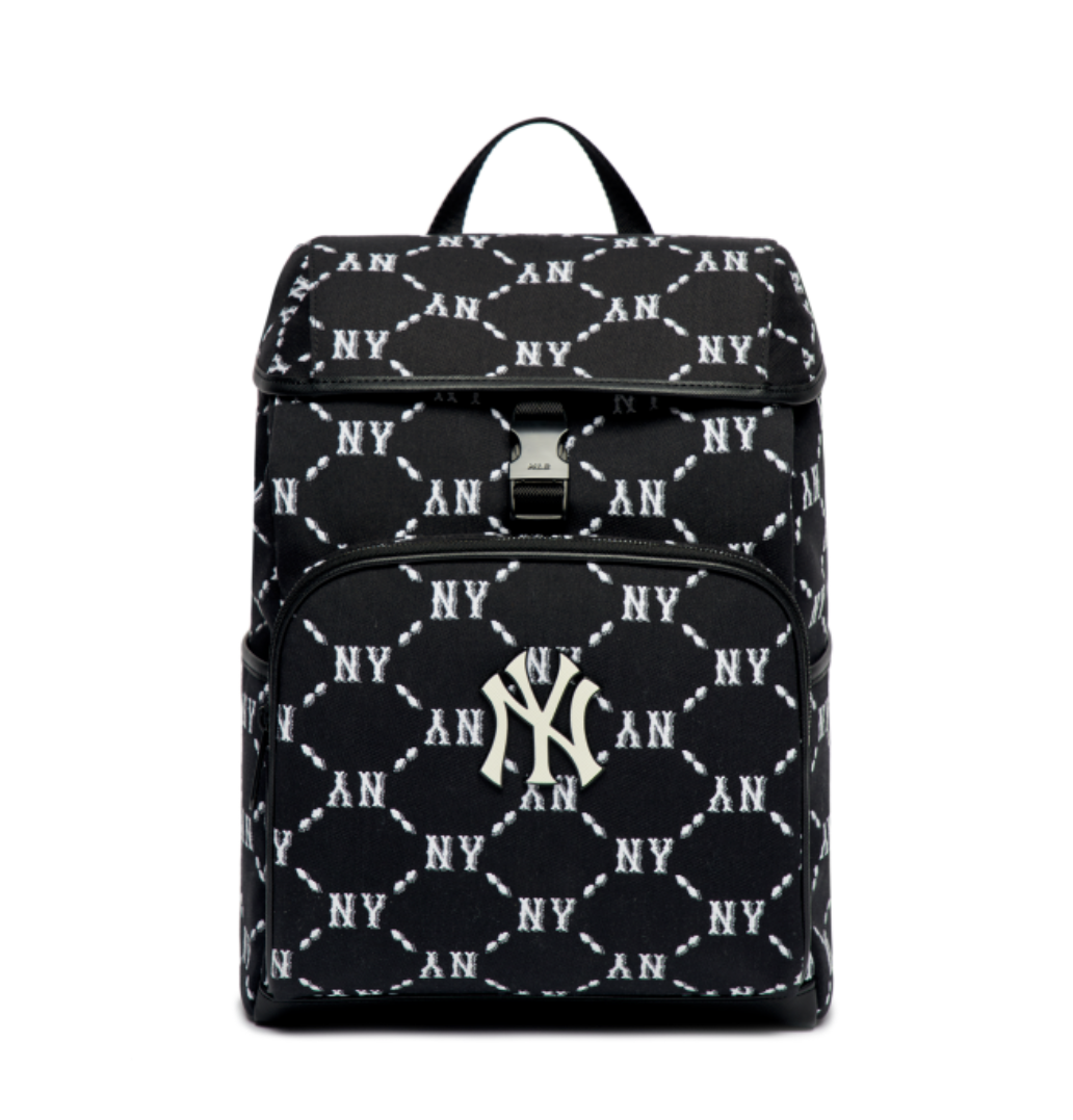  Balo MLB Korea - MONOGRAM DIAMOND JACQUARD BACKPACK NEW YORK YANKEES - 3ABKM022N-50BKS 