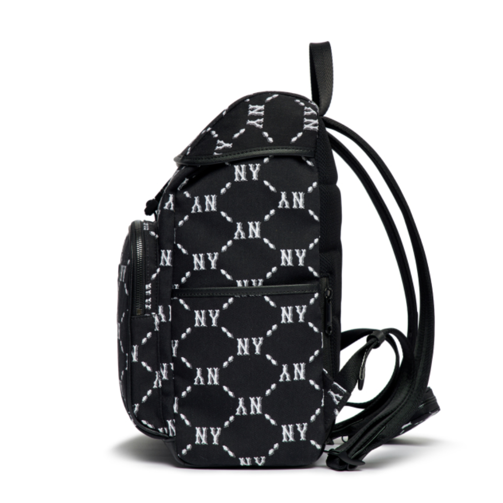  Balo MLB Korea - MONOGRAM DIAMOND JACQUARD BACKPACK NEW YORK YANKEES - 3ABKM022N-50BKS 