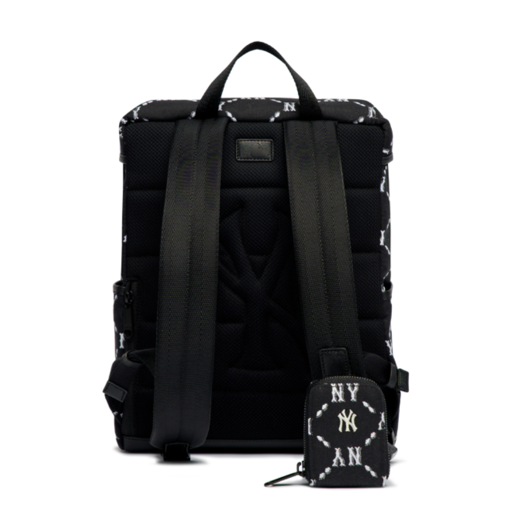  Balo MLB Korea - MONOGRAM DIAMOND JACQUARD BACKPACK NEW YORK YANKEES - 3ABKM022N-50BKS 