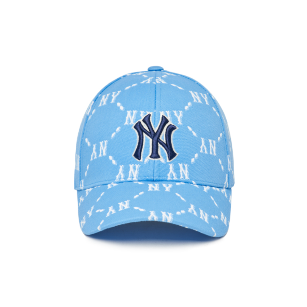 ★MLB Korea★ Diamond Monogram Velvet Emboss Structure Ball Nón MLB - MONOGRAM DIAMOND STRUCTURE BALL CAP NEW YORK