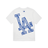  Áo thun MLB -  CHECKERBOARD BACK LOGO SHORT SLEEVE T-SHIRT LA DODGERS - 3ATSM8023-07WHS 