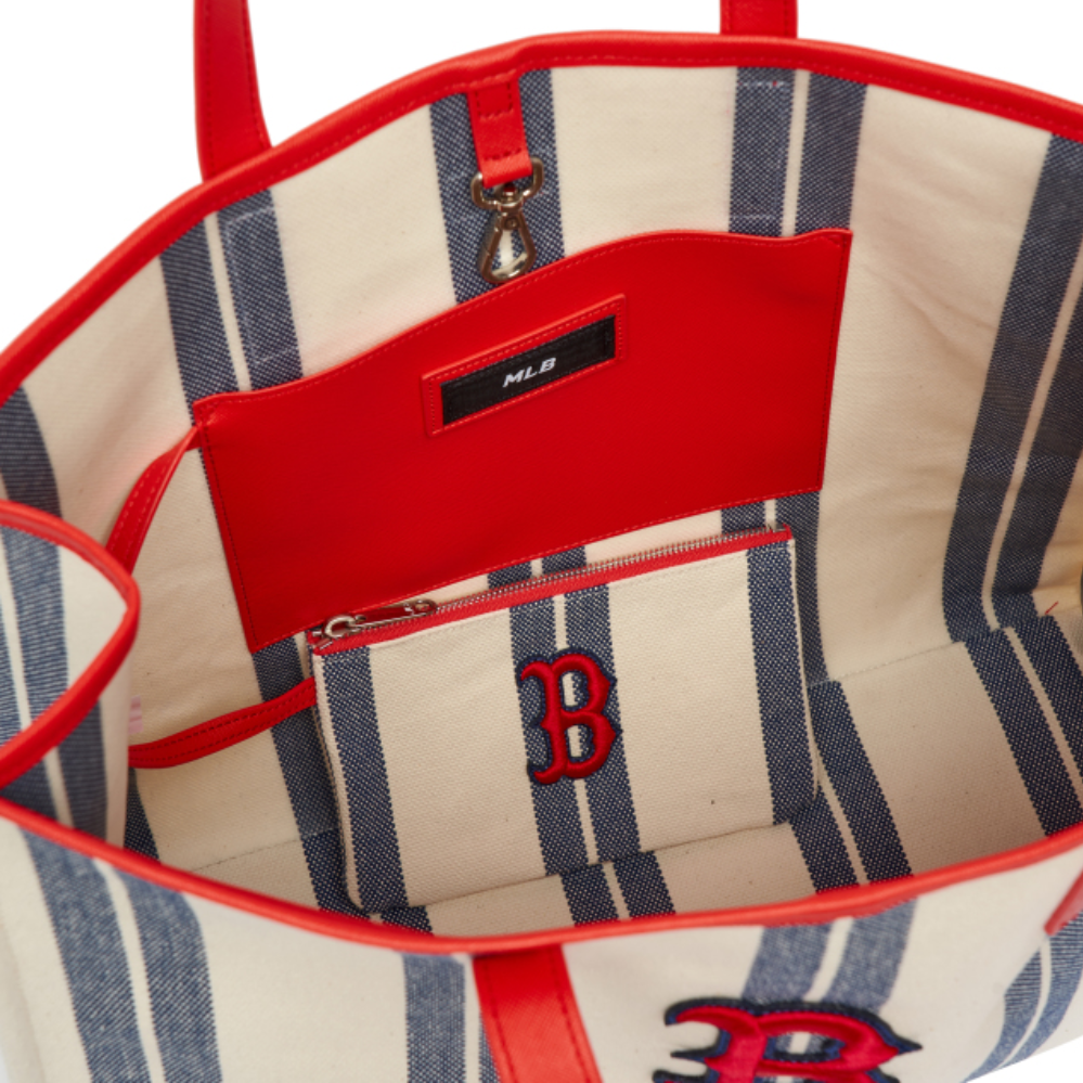  Túi MLB Korea - ETHNIC STRIPE TOTE BAG BOSTON RED SOX - 3AORL0323-43NYL 