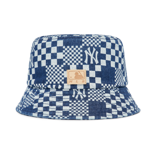  Nón Bucket MLB - CHECKERBOARD DENIM BUCKET HAT NEW YORK YANKEES - 3AHT8602N-50BLS 