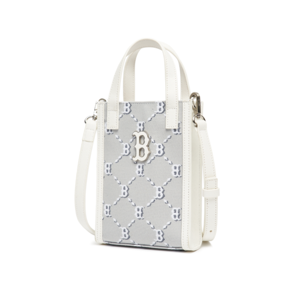  Túi MLB Korea - MONOGRAM DIAMOND JACQUARD CELL PHONE CROSSBODY BOSTON RED SOX - 3ACRH012N-43GRS 