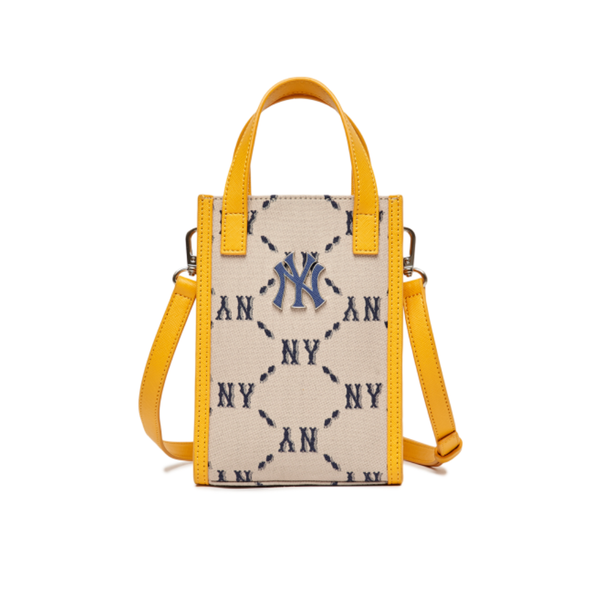  Túi MLB Korea - MONOGRAM DIAMOND JACQUARD MOBILE PHONE CROSS BAG NEW YORK YANKEES - 3ACRH012N-50BGS 