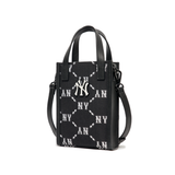  Túi MLB Korea - MONOGRAM DIAMOND JACQUARD MOBILE PHONE CROSS BAG NEW YORK YANKEES - 3ACRH012N-50BKS 