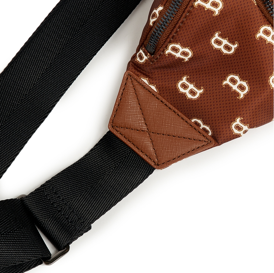 ★MLB Korea★ Classic Monogram Hip Sack B DBrown 3AHSM012N-4 Túi Bao Tử MLB Korea - MONOGRAM HIP SACK NY YANKEES