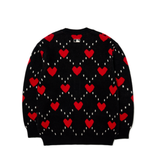  ÁO VẢI MLB HEART PATTERN CARDIGAN NEW YORK YANKEES - 3AKCH0224-50BKS 