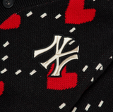  ÁO VẢI MLB HEART PATTERN CARDIGAN NEW YORK YANKEES - 3AKCH0224-50BKS 