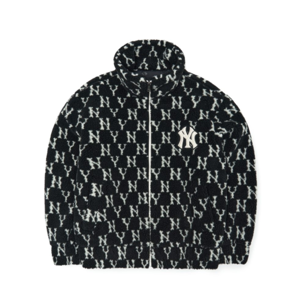  Áo Khoác Lông MLB - Classic Monogram Front Panel Pattern Fleece Jumper New York Yankees - 3AFDM0126-50BKS 