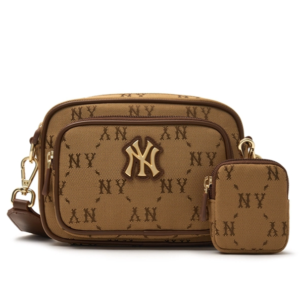  Túi MLB Korea [KIDS] - DIA MONO CAMERA BAG NEW YORK YANKEES BEIGE - 7ACRMDA4N-50BGS 