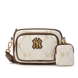  Túi MLB Korea [KIDS] - DIA MONO CAMERA BAG NEW YORK YANKEES WHITE - 7ACRMDA4-50BGM 