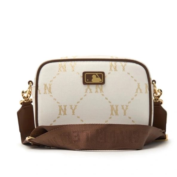  Túi MLB Korea [KIDS] - DIA MONO CAMERA BAG NEW YORK YANKEES WHITE - 7ACRMDA4-50BGM 