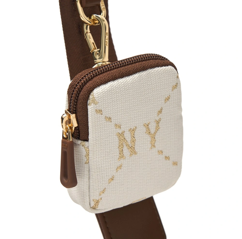  Túi MLB Korea [KIDS] - DIA MONO CAMERA BAG NEW YORK YANKEES WHITE - 7ACRMDA4-50BGM 