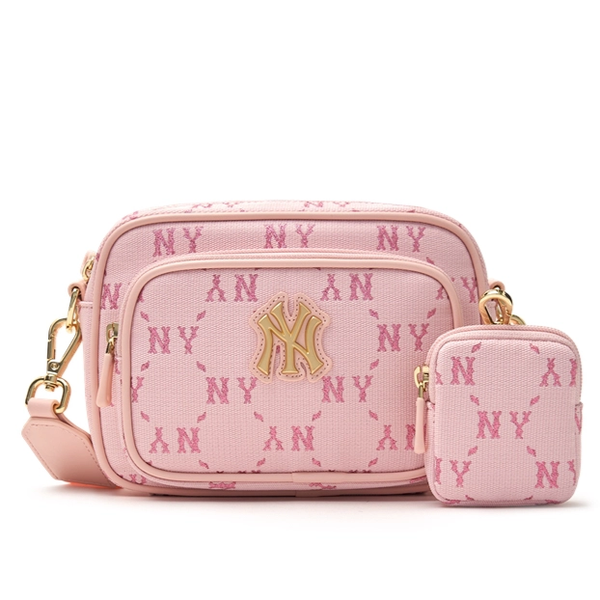  Túi MLB Korea [KIDS] - DIA MONO CAMERA BAG NEW YORK YANKEES PINK - 7ACRMDA4-50PKL 