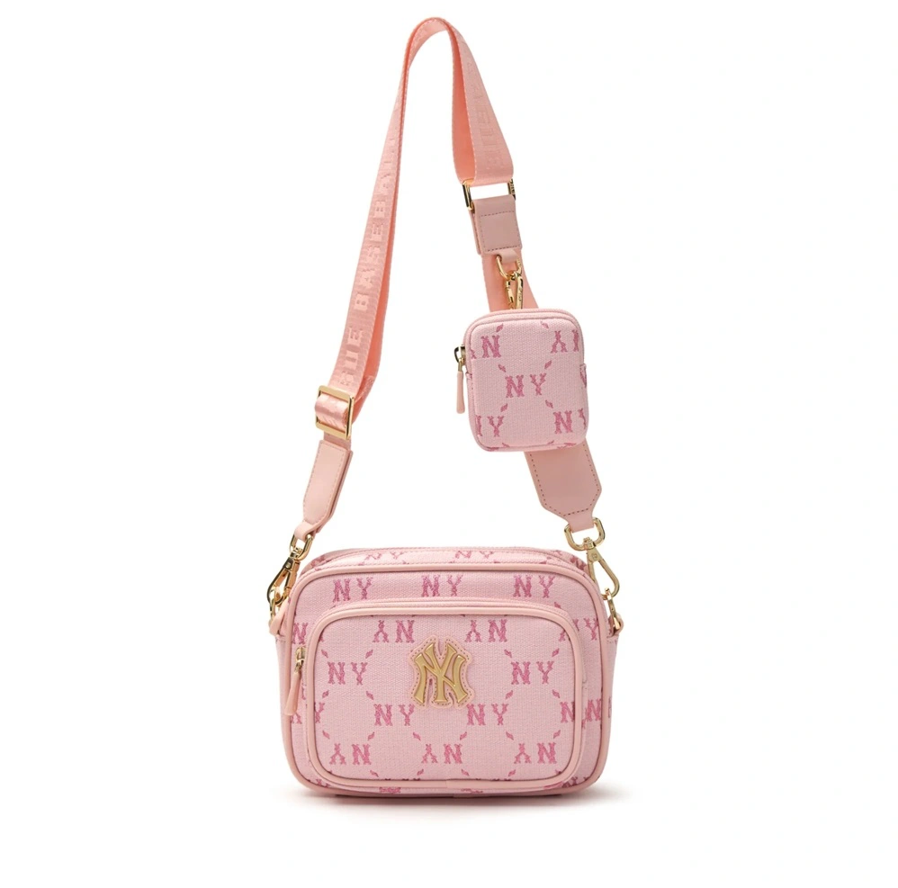  Túi MLB Korea [KIDS] - DIA MONO CAMERA BAG NEW YORK YANKEES PINK - 7ACRMDA4-50PKL 