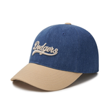  Nón MLB - Culsive Lettering Denim Color Block Unstructured Ball Cap LA Dodgers Indigo - 3ACPVD24N-07INS 