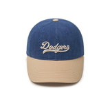  Nón MLB - Culsive Lettering Denim Color Block Unstructured Ball Cap LA Dodgers Indigo - 3ACPVD24N-07INS 