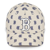  Nón MLB - Monogram Classic Structure Ball Cap Boston Red Sox Beige - 3ACPFF02N-43BGL 