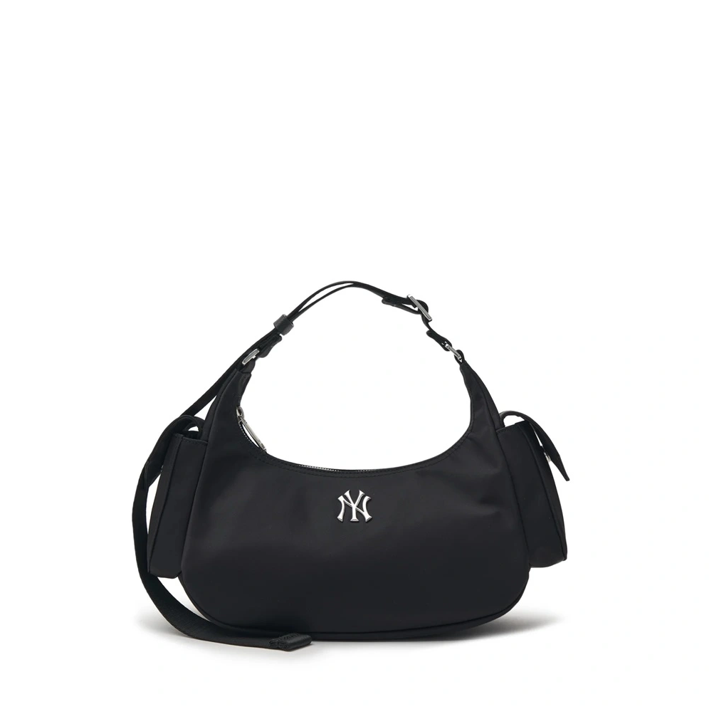 ☆MLB Korea☆ Basic Athleisure Hobo Bag NY Black Basic Athleisure Hobo Bag New York Yankees