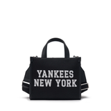  Túi MLB Korea - VARSITY JACQUARD CANVAS SMALL TOTE BAG NEW YORK YANKEES BLACK - 3AORS024N-50BKS 