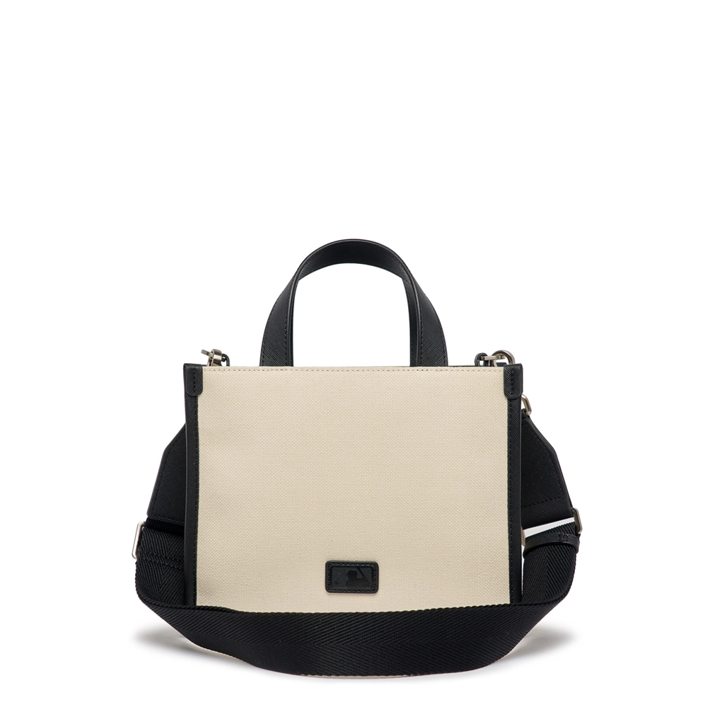  Túi MLB Korea - VARSITY JACQUARD CANVAS SMALL TOTE BAG NEW YORK YANKEES CREAM - 3AORS083N-50CRD 