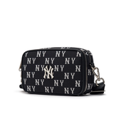  Túi MLB Korea - MONOGRAM JACQUARD MINI CROSS BAG NEW YORK YANKEES BLACK - 3ACRS014N-50BKS 