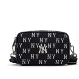  Túi MLB Korea - MONOGRAM JACQUARD MINI CROSS BAG NEW YORK YANKEES BLACK - 3ACRS014N-50BKS 