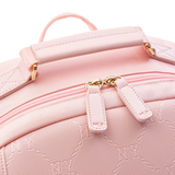  Balo MLB Korea - [Kids] DIA MONOGRAM EMBOSSED SCHOOL BAG NEW YORK YANKEES PINK - 7ABKMD14N-50PKM 