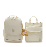  Balo MLB Korea - Dia Monogram Embossed School Bag NY Yankees Cream - 7ABKMD14N-50CRS 
