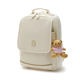  Balo MLB Korea - Dia Monogram Embossed School Bag NY Yankees Cream - 7ABKMD14N-50CRS 
