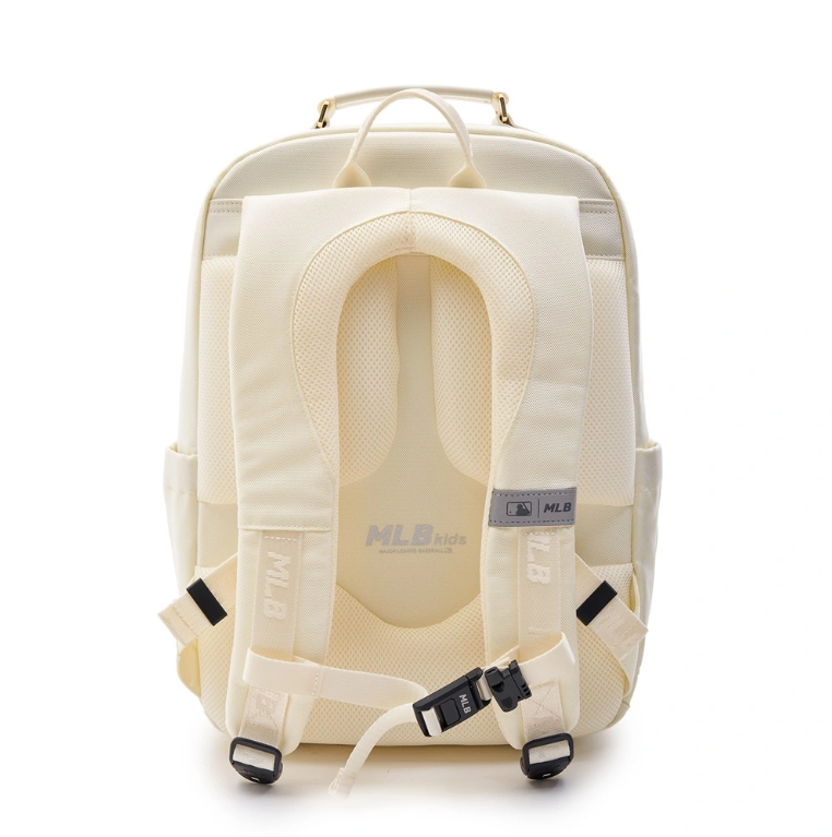  Balo MLB Korea - Dia Monogram Embossed School Bag NY Yankees Cream - 7ABKMD14N-50CRS 