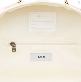  Balo MLB Korea - Dia Monogram Embossed School Bag NY Yankees Cream - 7ABKMD14N-50CRS 