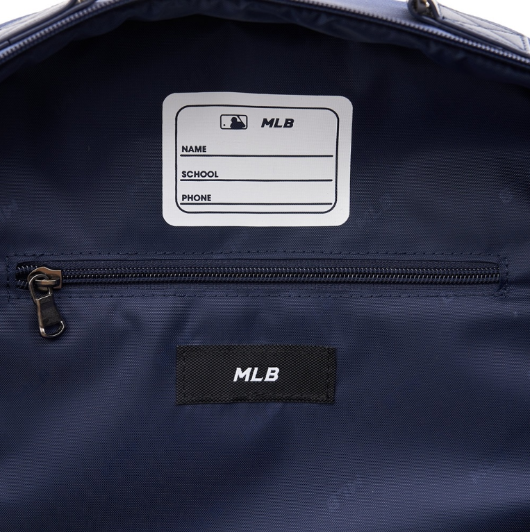  Balo MLB Korea -[Kids] DIA MONOGRAM EMBOSSED SCHOOL BAG BOSTON RED SOX NAVY - 7ABKMD14N-43NYD 