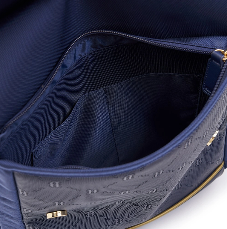  Balo MLB Korea -[Kids] DIA MONOGRAM EMBOSSED SCHOOL BAG BOSTON RED SOX NAVY - 7ABKMD14N-43NYD 