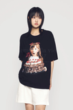  Áo thun Acmé de la vie - ADLV BABY FACE CHOCOLATE CAKE GIRL LETTERING BLACK 