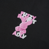  Áo thun Acmé de la vie - ADLV FUZZY FONT RABBIT BLACK 