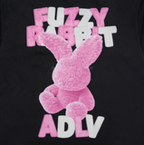  Áo thun Acmé de la vie - ADLV FUZZY FONT RABBIT BLACK 