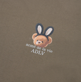  Áo thun Acmé de la vie - ADLV RABBIT BEAR DOLL LOGO CACAO 