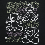  Áo thun Acmé de la vie - ADLV BEAR FRIENDS DOODLE ARTWORK BLACK 