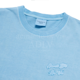  Áo thun Acmé de la vie - ADLV APPLIQUE LOGO PIGMENT BLUE 