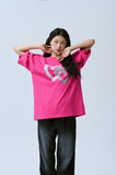  Áo thun Acmé de la vie - ADLV FUZZY HEART PINK 
