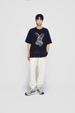  Áo thun Acmé de la vie - ADLV LETTERING RABBIT BLACK 