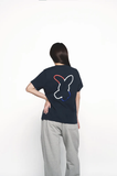  Áo thun ADLV - Acmé de la vie  French Rabbit Silhouette Woman Navy 
